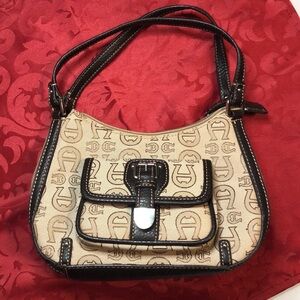 NWOT Etienne Aigner Since 1949 Beige and Black Mini Shoulder Bag